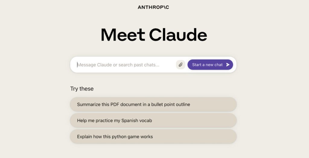 Claude AI user-interface
